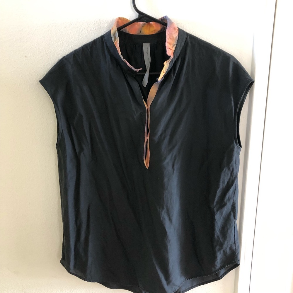 Raquel Allegra Sleeveless Henley Top